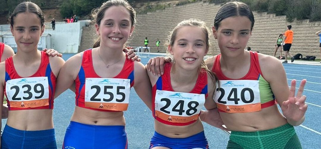 Competicions 5 i 6 d’ abril: 12 medalles a campionats de Catalunya, 4 classificades per a la final del campionat de Catalunya de relleus de promoció i 7 rècords del club