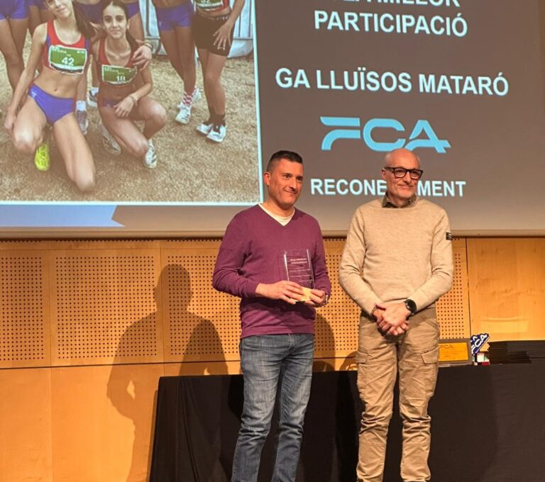 El G.A. Lluïsos Mataró rep un premi de la Federació Catalana
